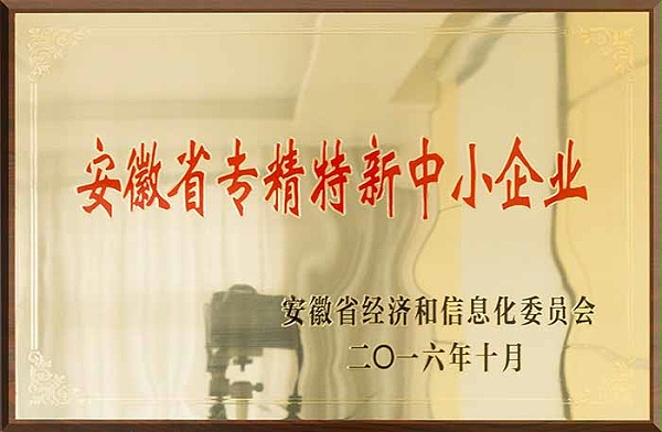 凯奥获得安徽省专精特新中小企业的称号